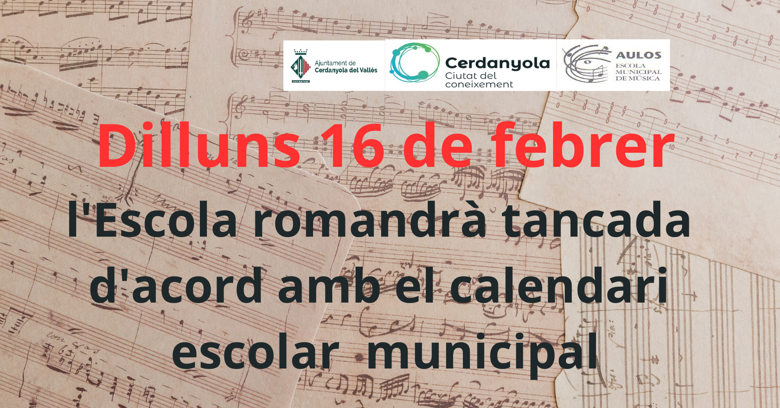 DIA DE LLIURE DISPOSICIÓ.