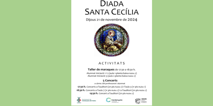 DIJOUS 21 CELEBRACIÓ DE LA DIADA DE SANTA CECÍLIA.