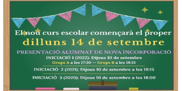 INICI DEL CURS 2026-2027